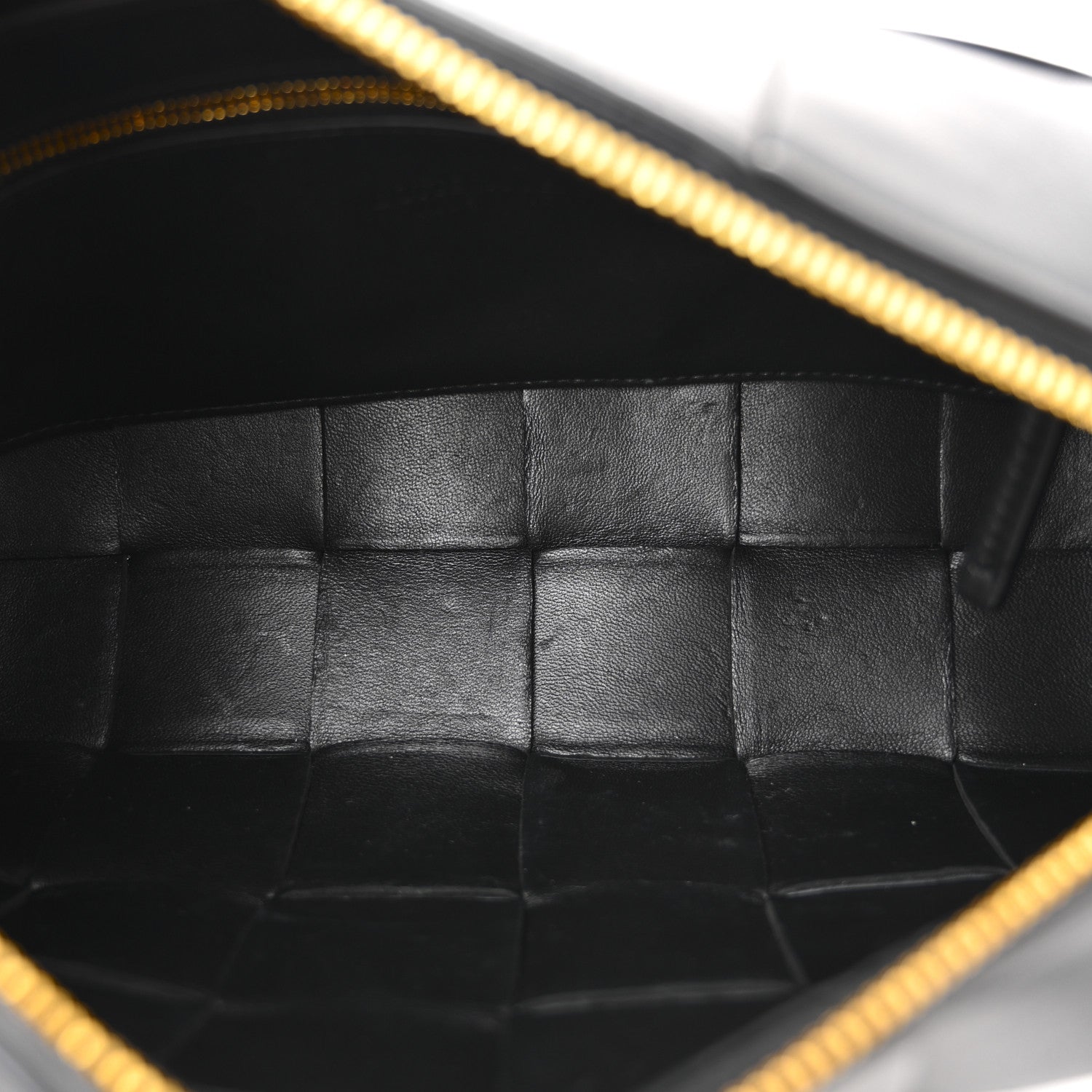 Lambskin Maxi Intrecciato Brick Cassette Bag Black
