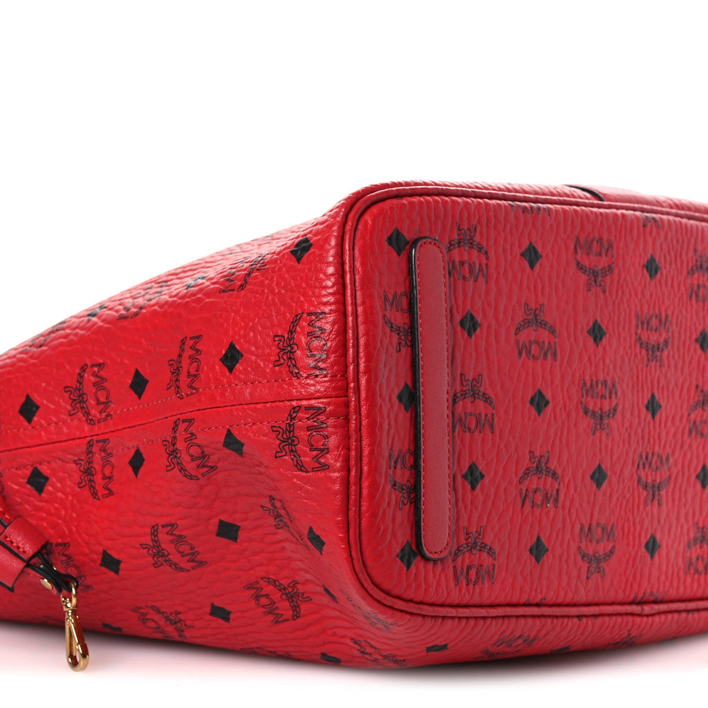 Visetos Medium Liz Reversible Shopper Tote Ruby Red