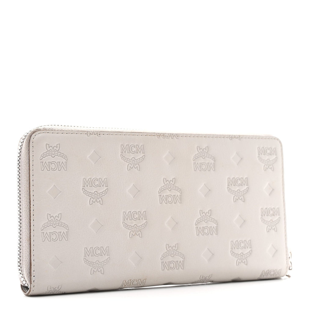Calfskin Ottomar Monogram Klara Zip Wallet Dove