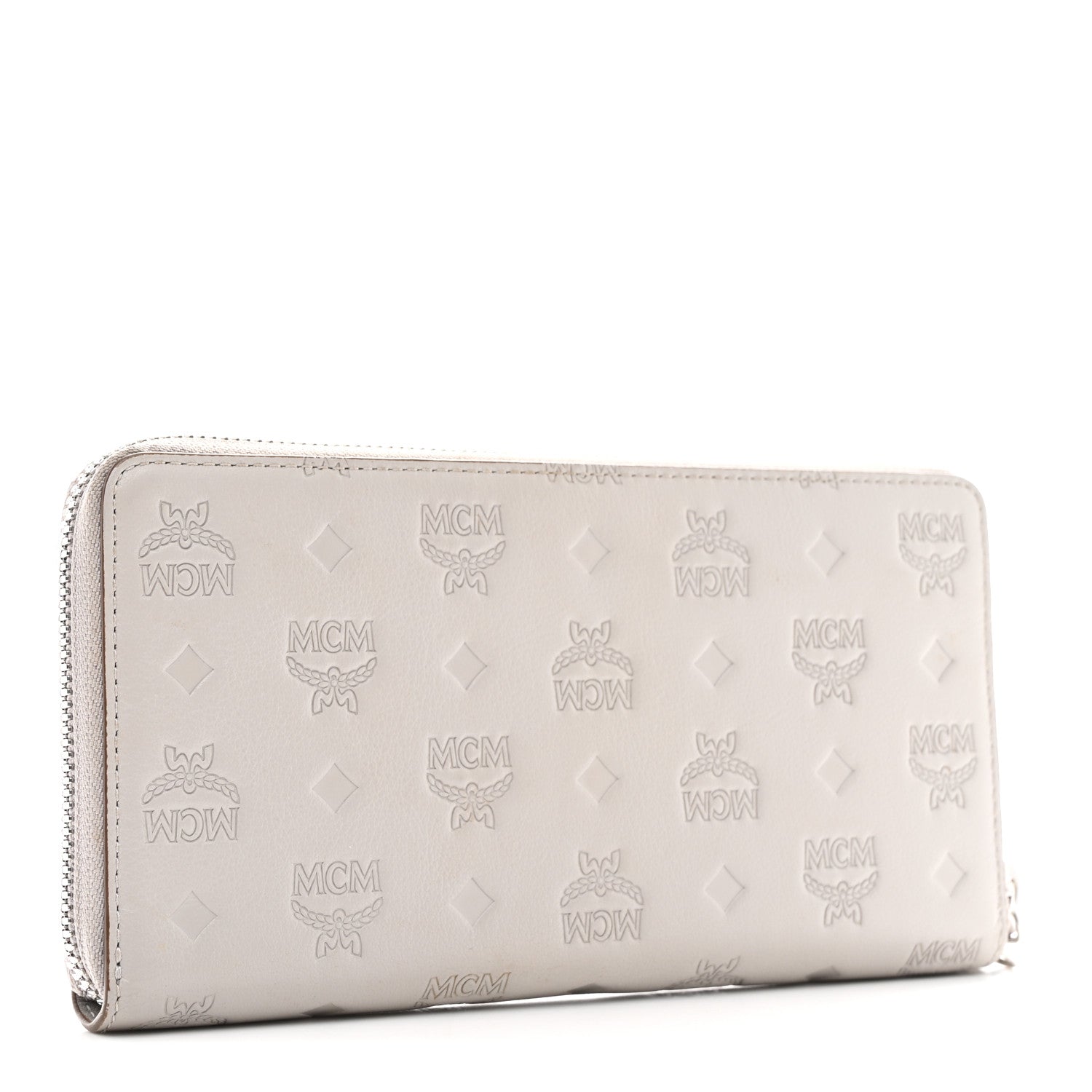 Calfskin Ottomar Monogram Klara Zip Wallet Dove