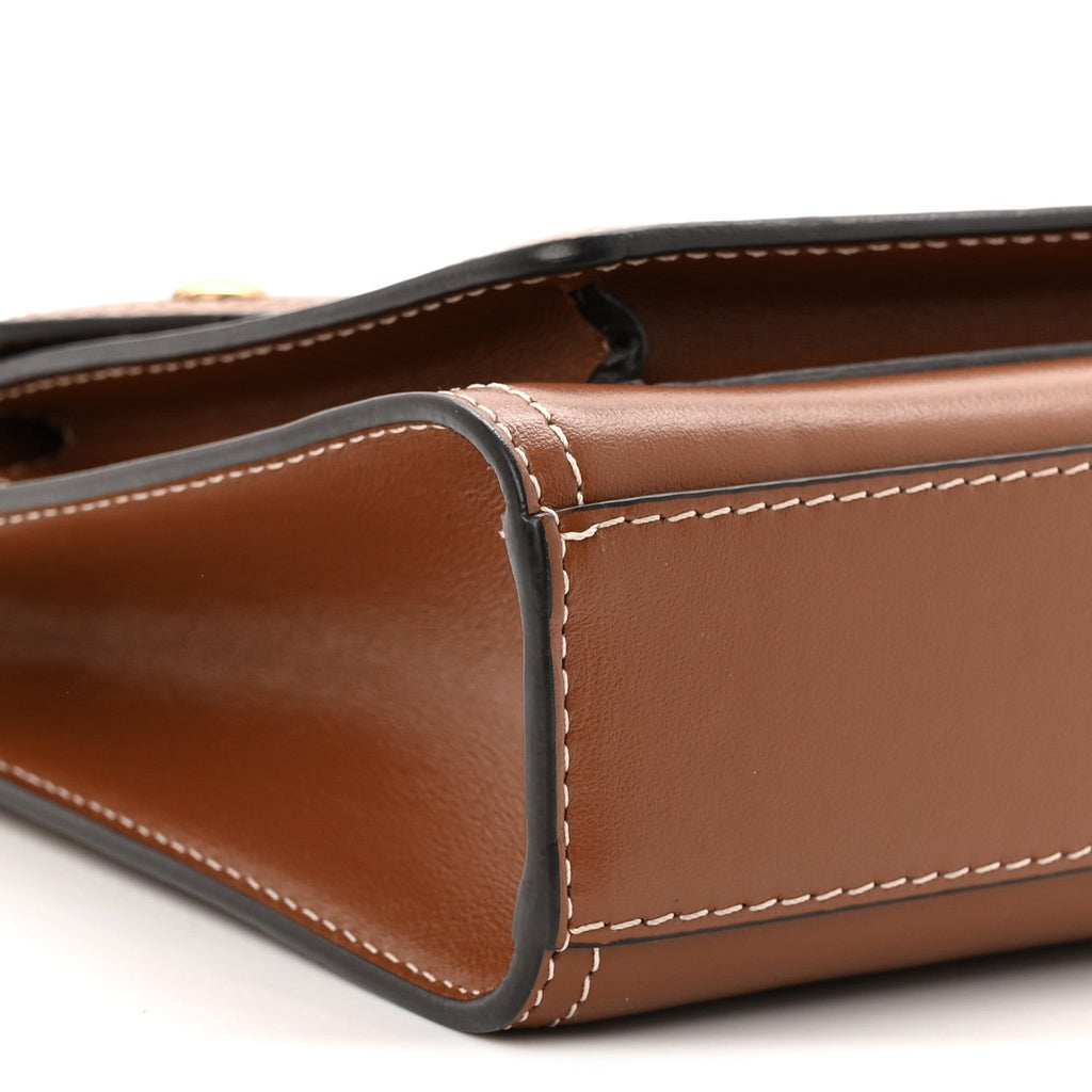 Smooth Calfskin Mini Pocket Bag Malt Brown