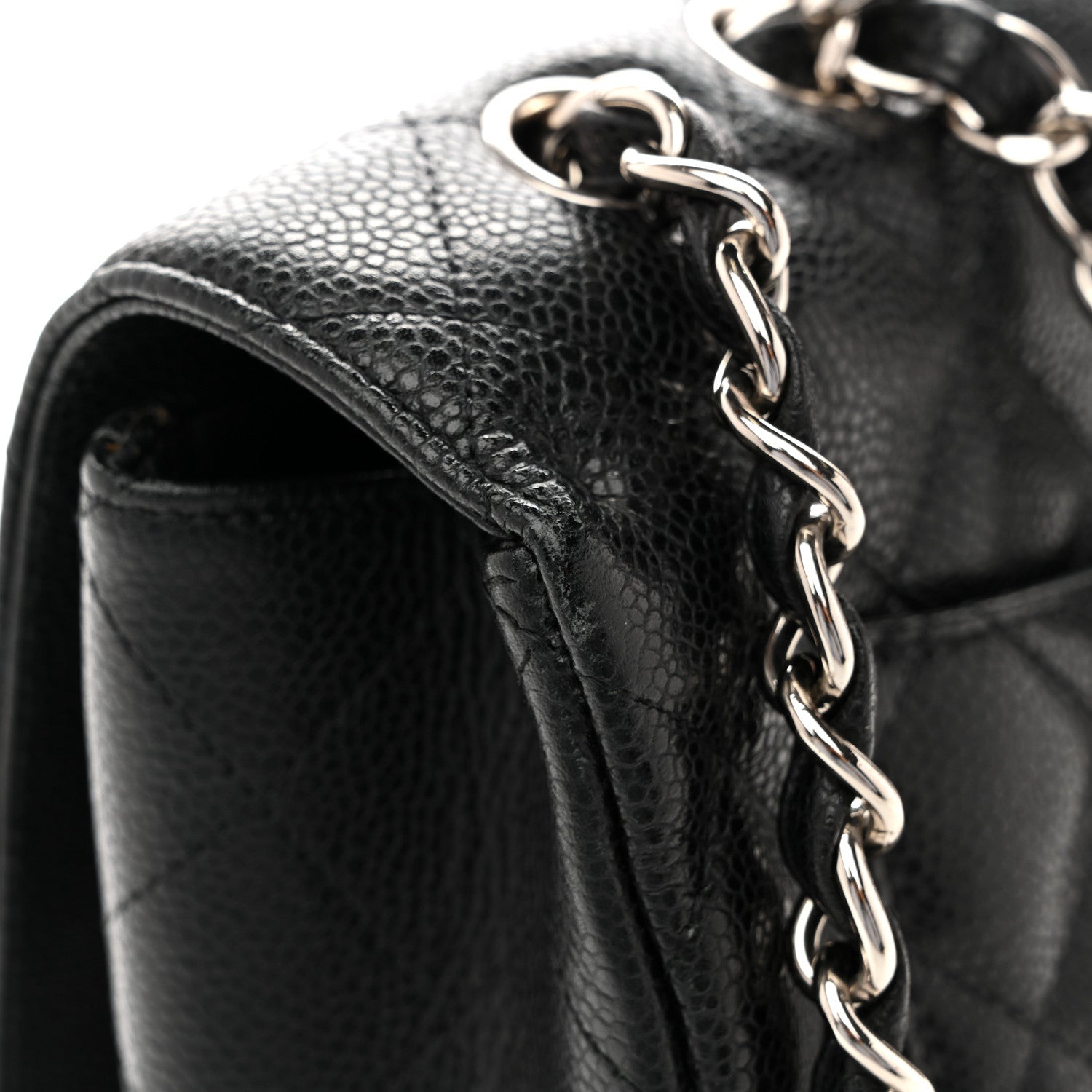 Caviar Quilted Jumbo Single Flap Black