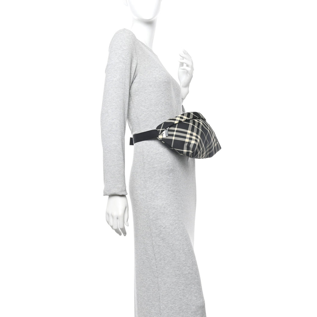 Canvas Check Essential Belt Bag Black Calico