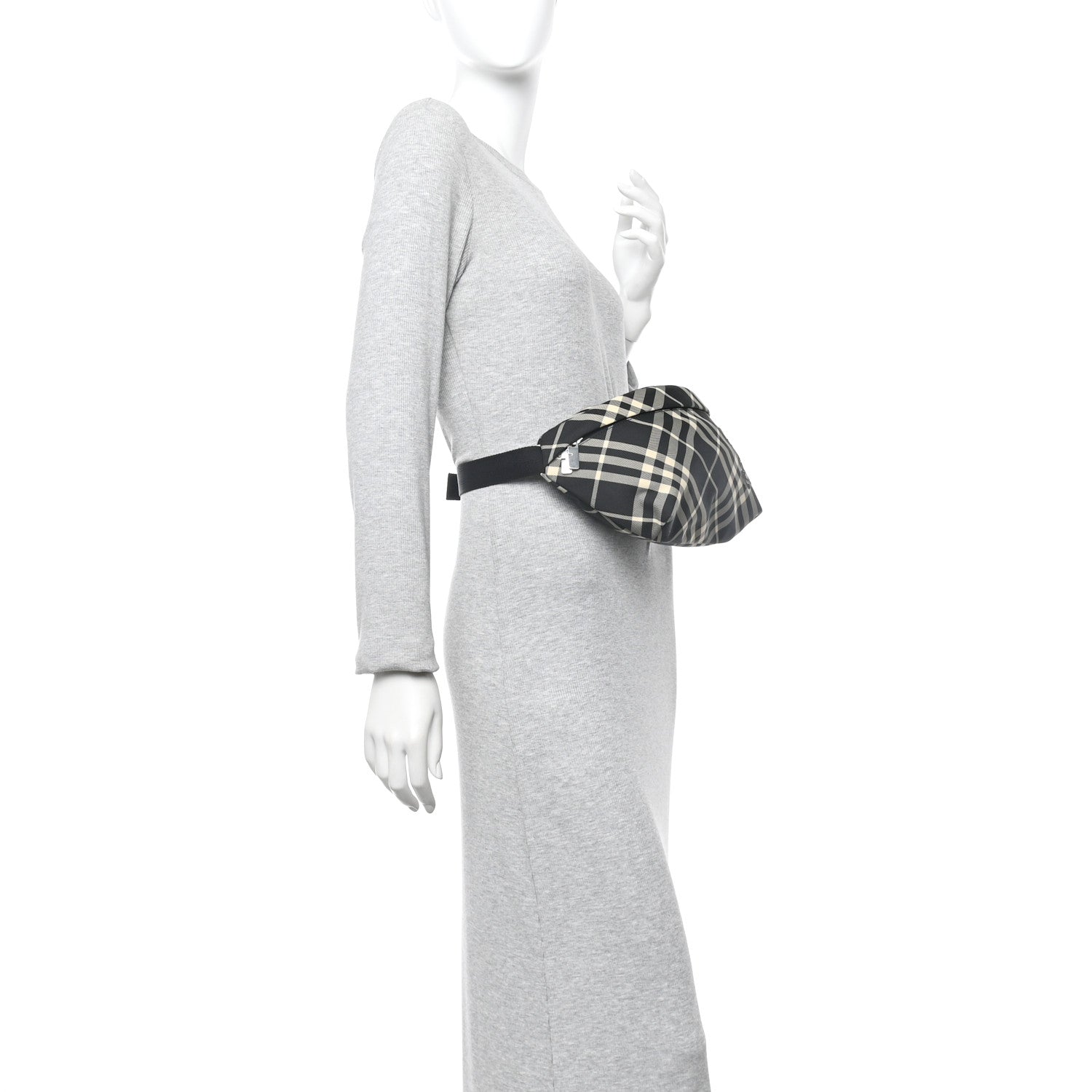 Canvas Check Essential Belt Bag Black Calico