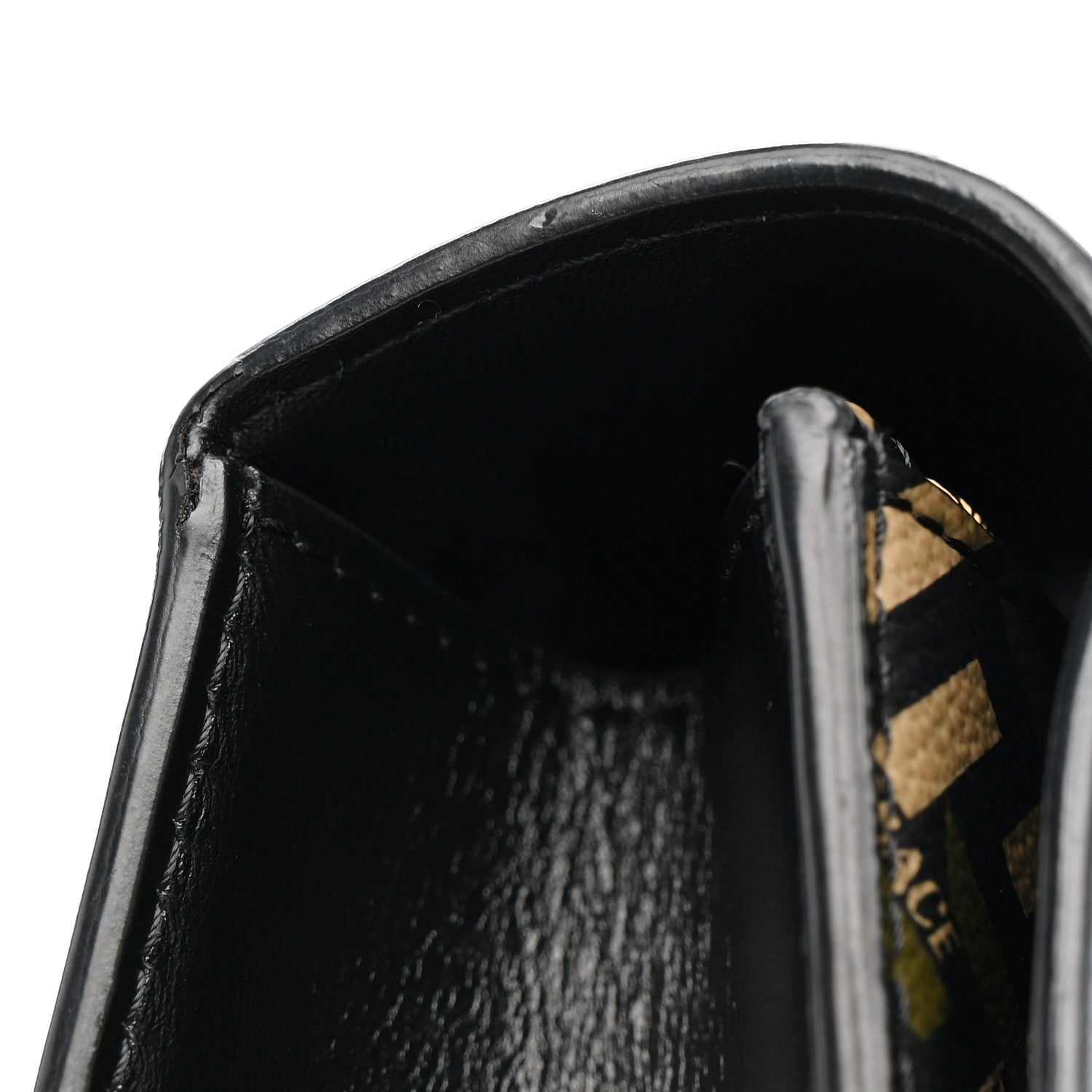 Coated Canvas La Greca Signature Print Virtus Top Handle Shoulder Bag Black Khaki
