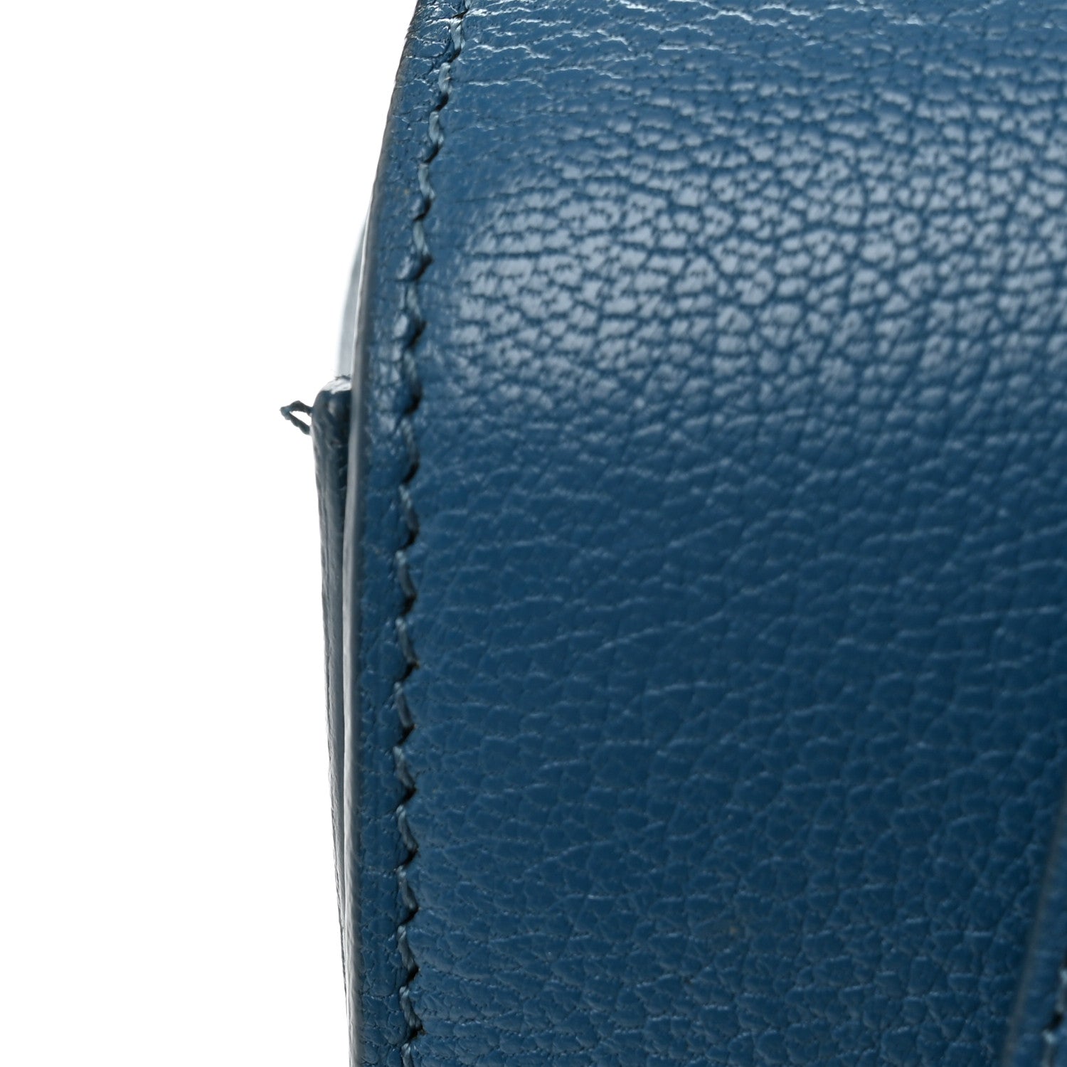 Goatskin Calfskin Medium Classic Box Flap Bag Deepsea