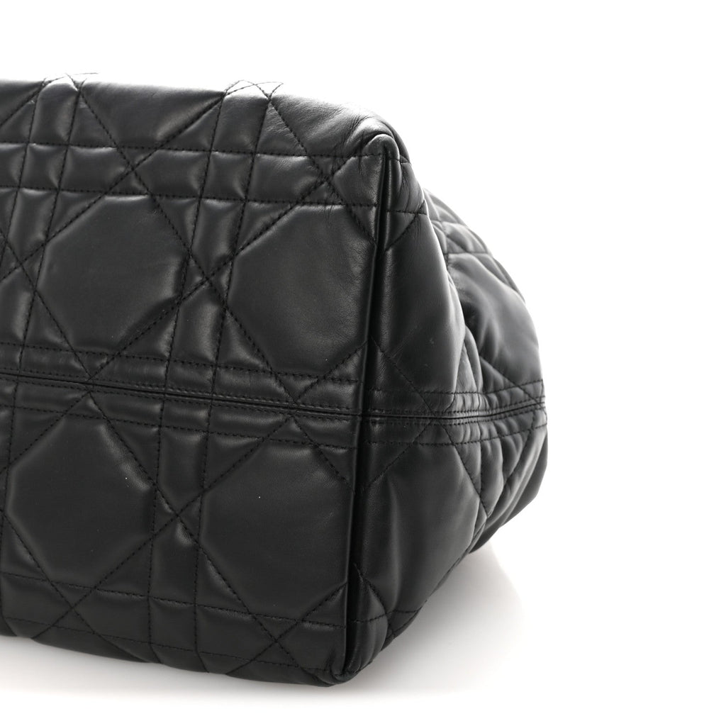 Calfskin Macrocannage Large Toujours Black