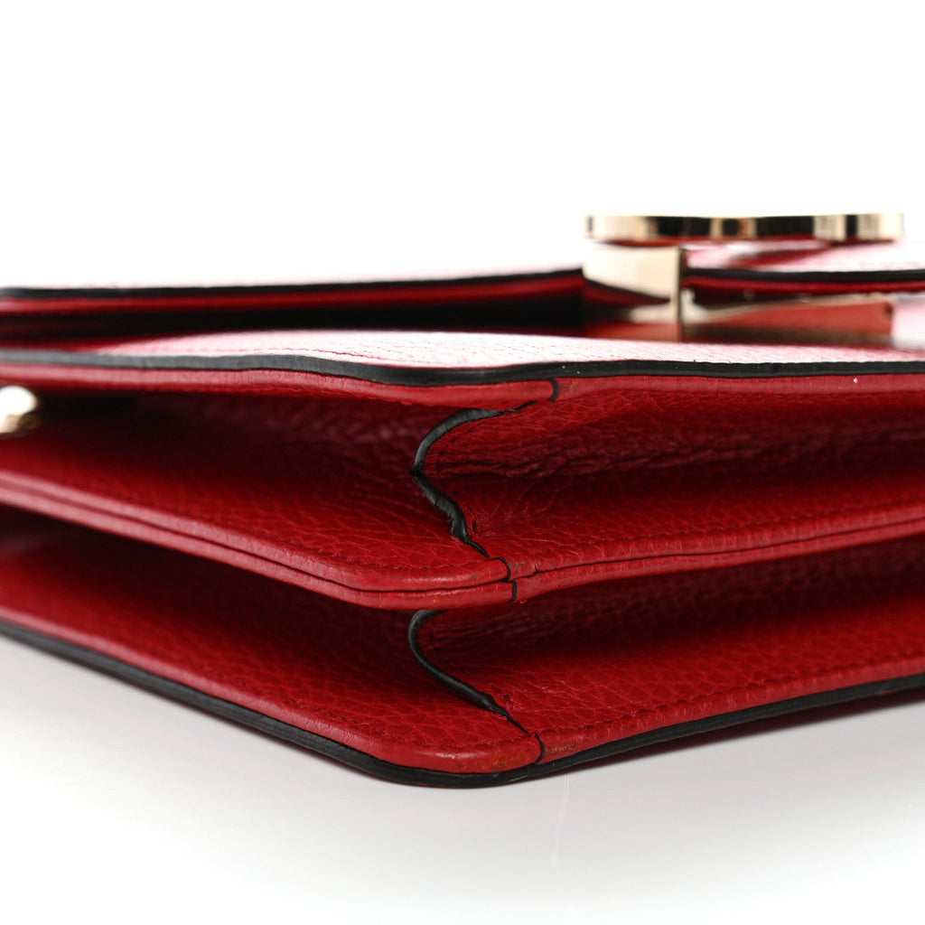 Dollar Calfskin Small Interlocking G Shoulder Bag Red