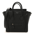 Drummed Calfskin Nano Luggage Black