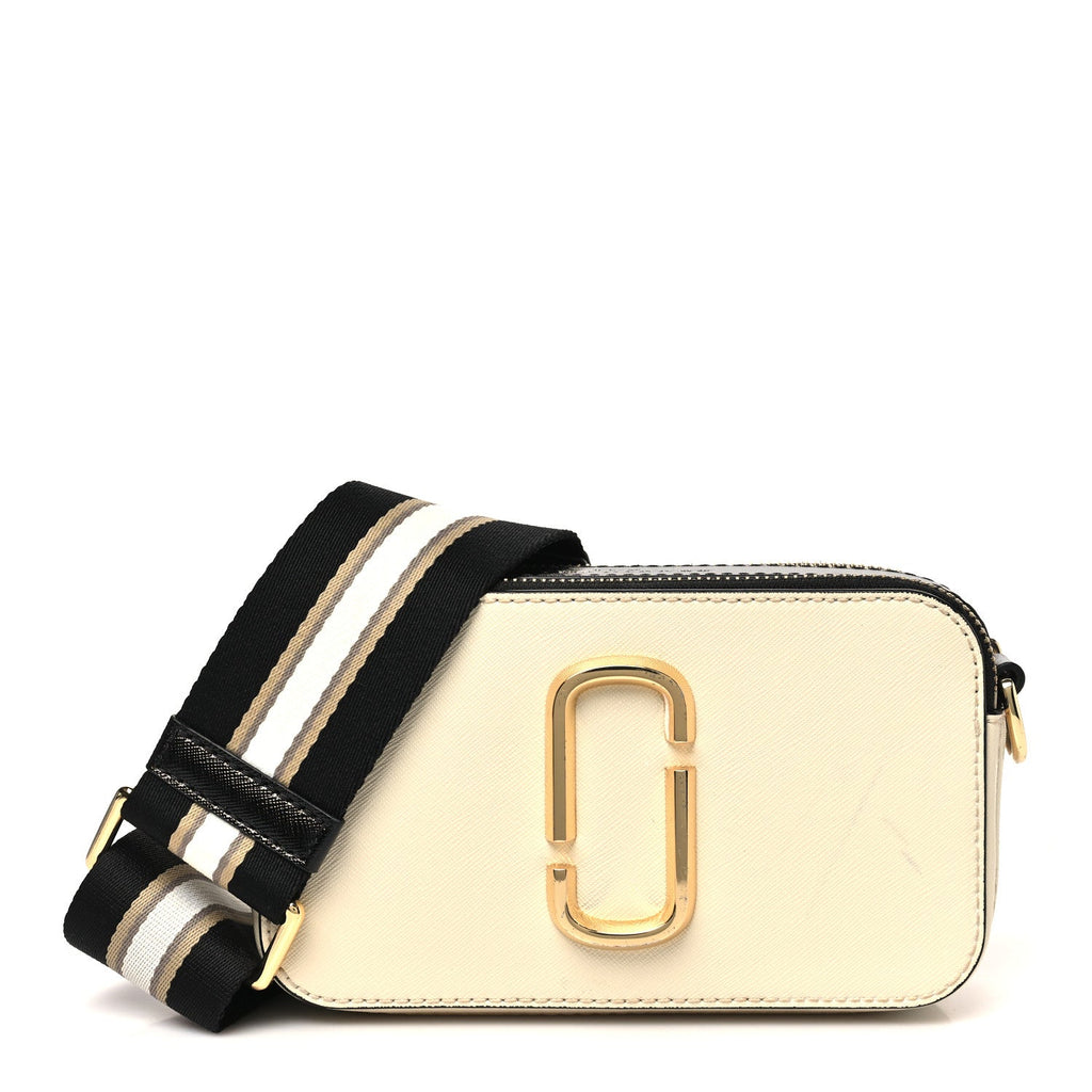 Saffiano Small Snapshot Camera Bag Cloud White Multicolor