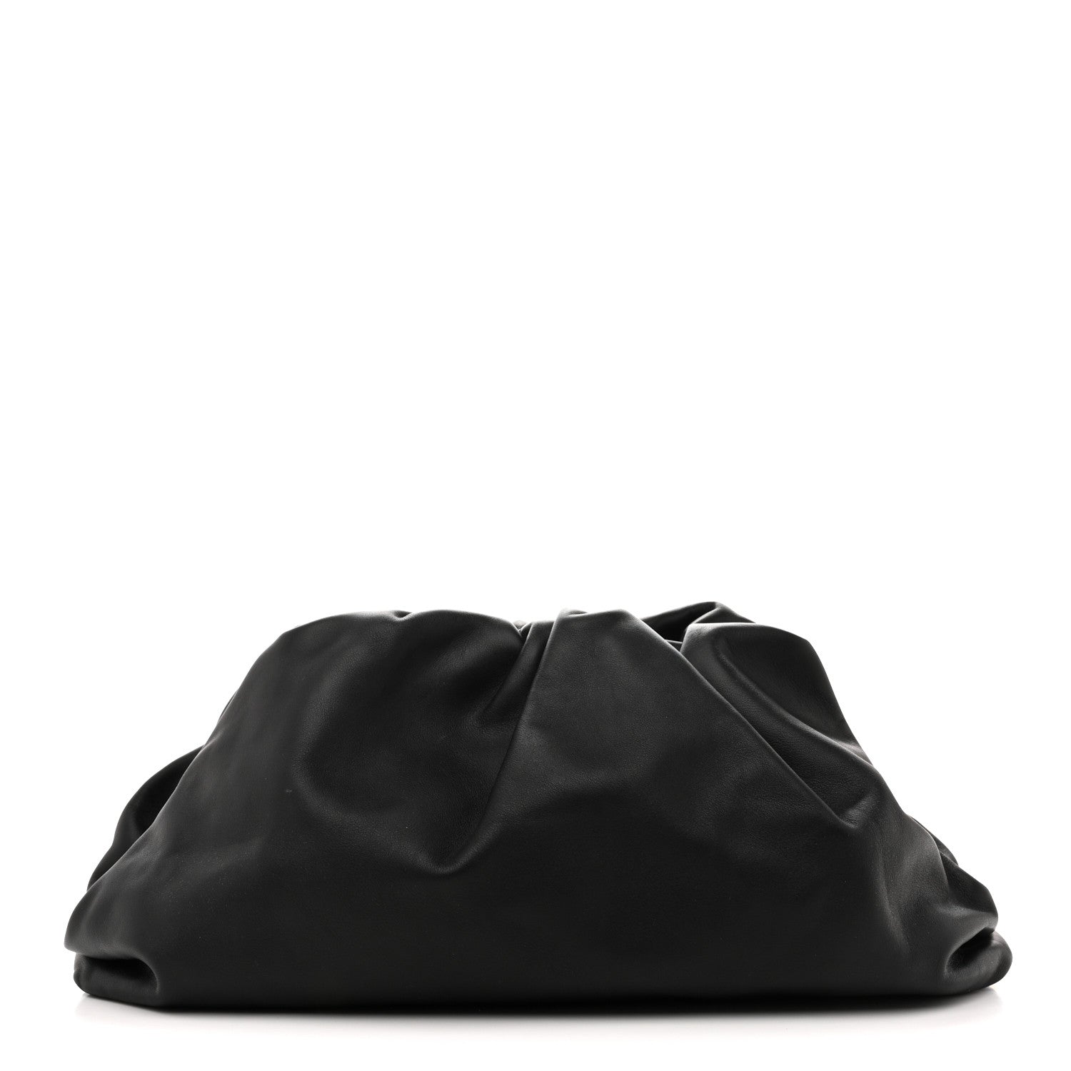 Smooth Butter Calf The Pouch Oversized Clutch Black