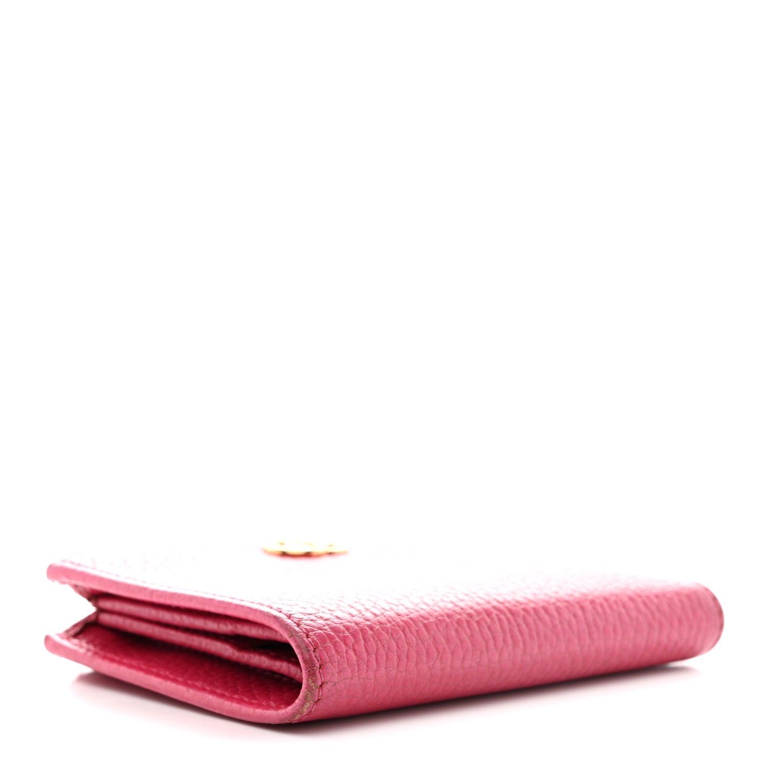 Dollar Calfskin GG Marmont Compact Wallet Box Pink