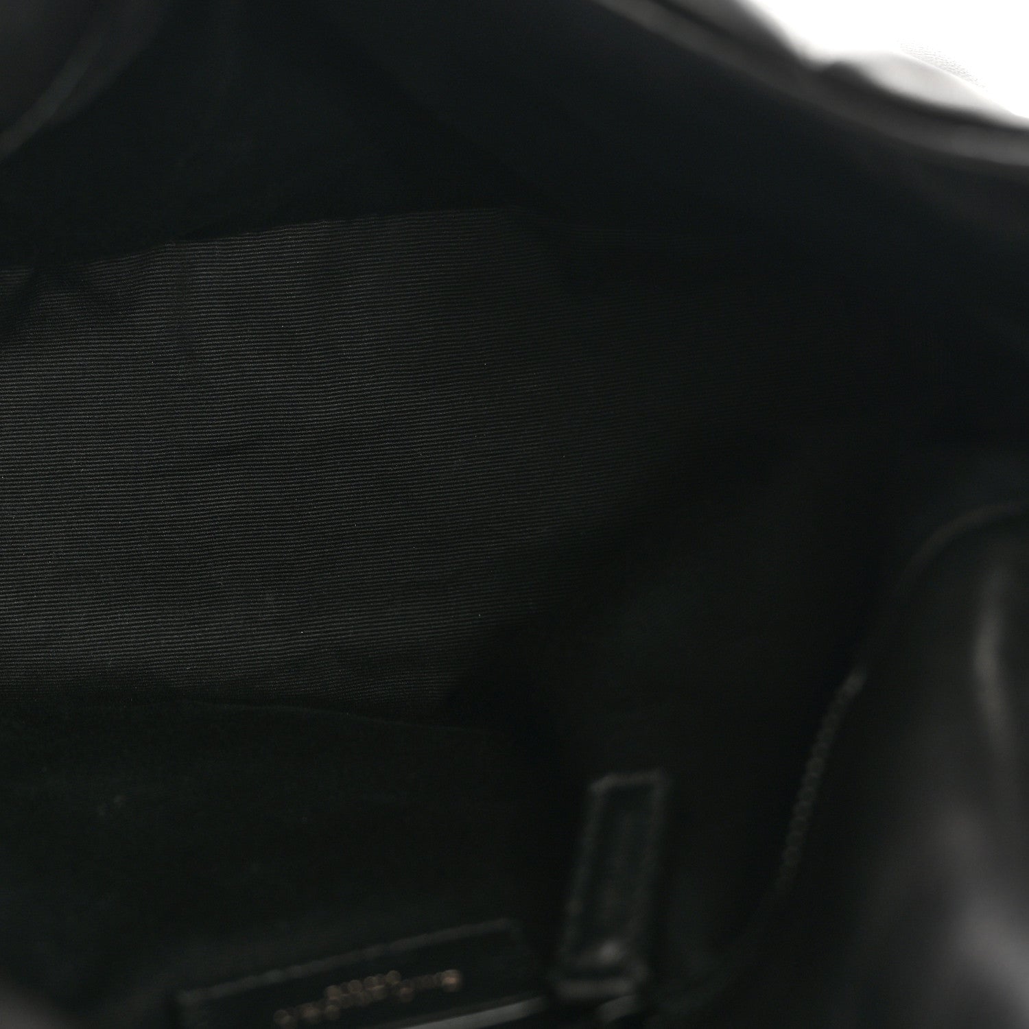 Lambskin Quilted Monogram Monochrome Small Loulou Puffer Chain Satchel Black