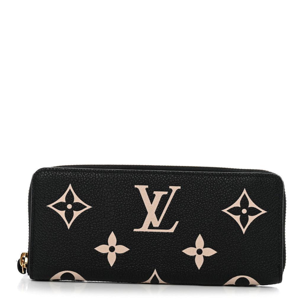 Empreinte Monogram Giant Clemence Wallet Black Beige