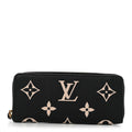 Empreinte Monogram Giant Clemence Wallet Black Beige