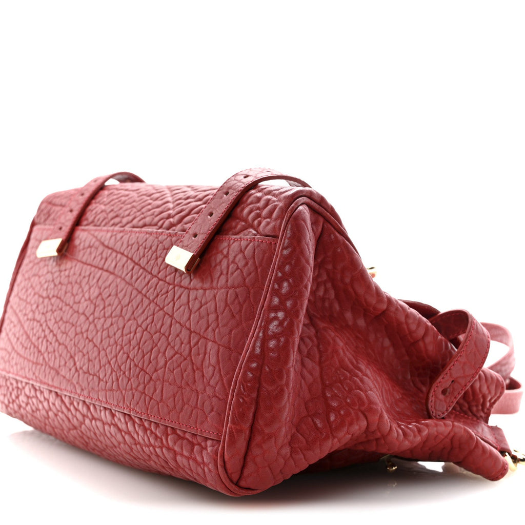 Shrunken Calfskin Medium Alexa Red
