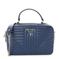 Soft Calfskin Impunture Diagramme Camera Bag Bluette