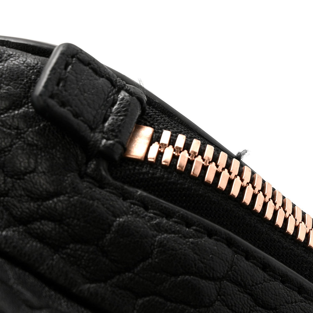 Pebbled Lambskin Rockie Black Rose Gold Hardware