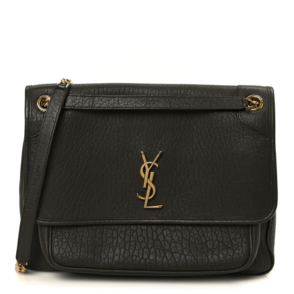 Grained Lambskin Monogram Large Niki Chain Satchel Light Musk