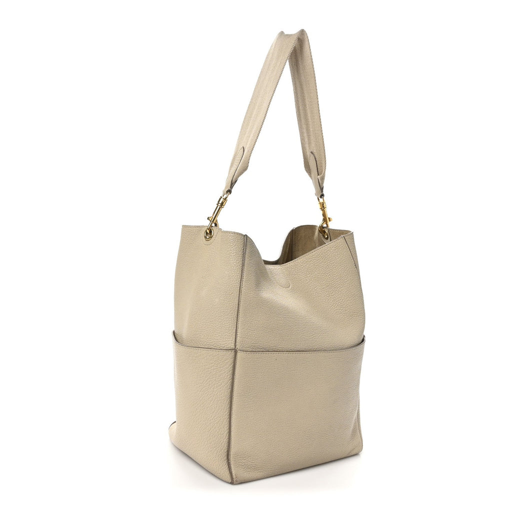 Goatskin Sangle Bucket Bag Dune