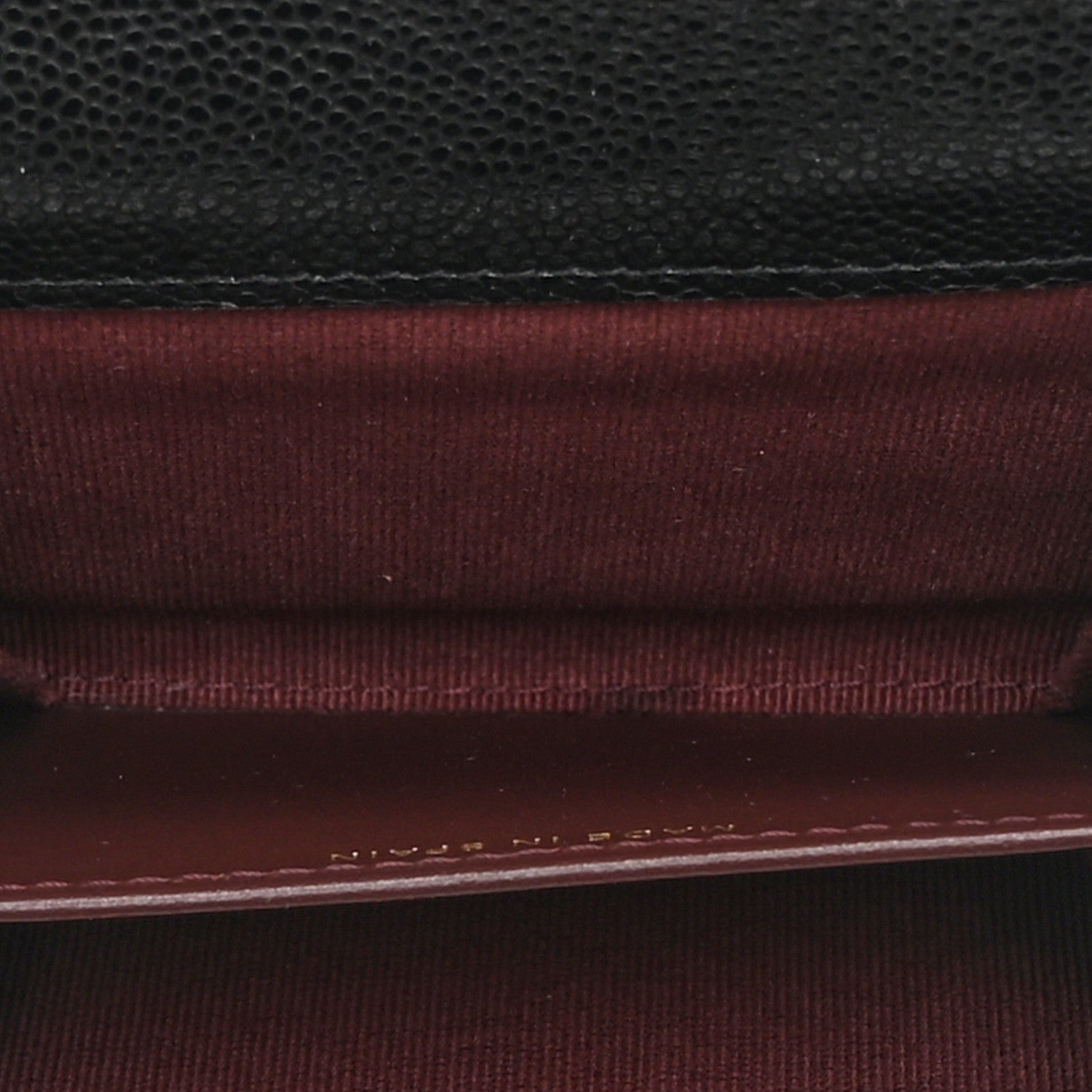 Caviar Quilted Flap  Holder Wallet Black
