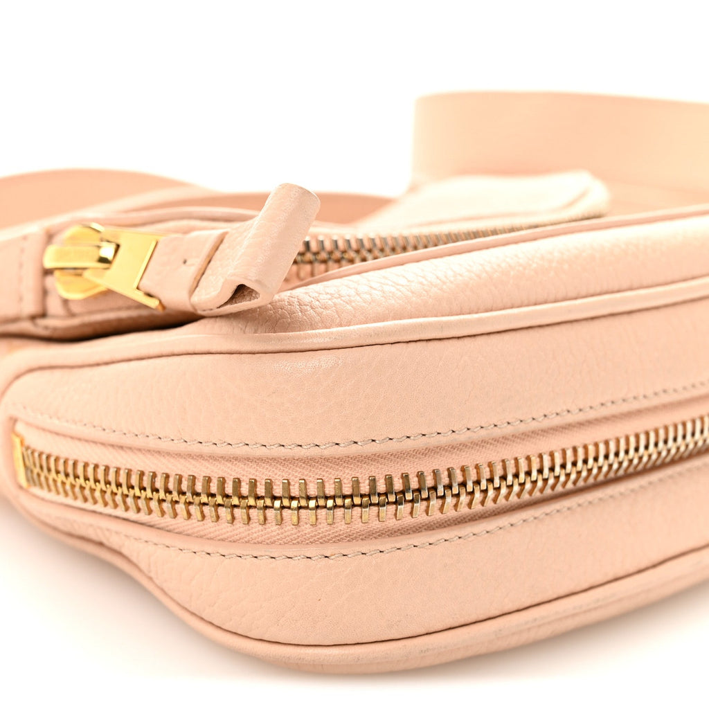 Pebbled Calfskin Jennifer Mini Crossbody Bag Blush Nude