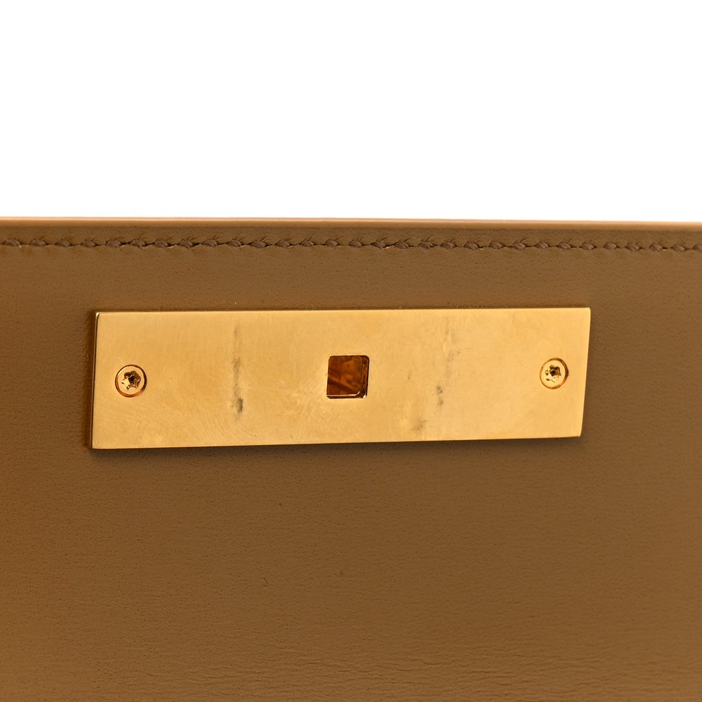 Smooth Calfskin Mini Manhattan Shoulder Bag Natural Tan