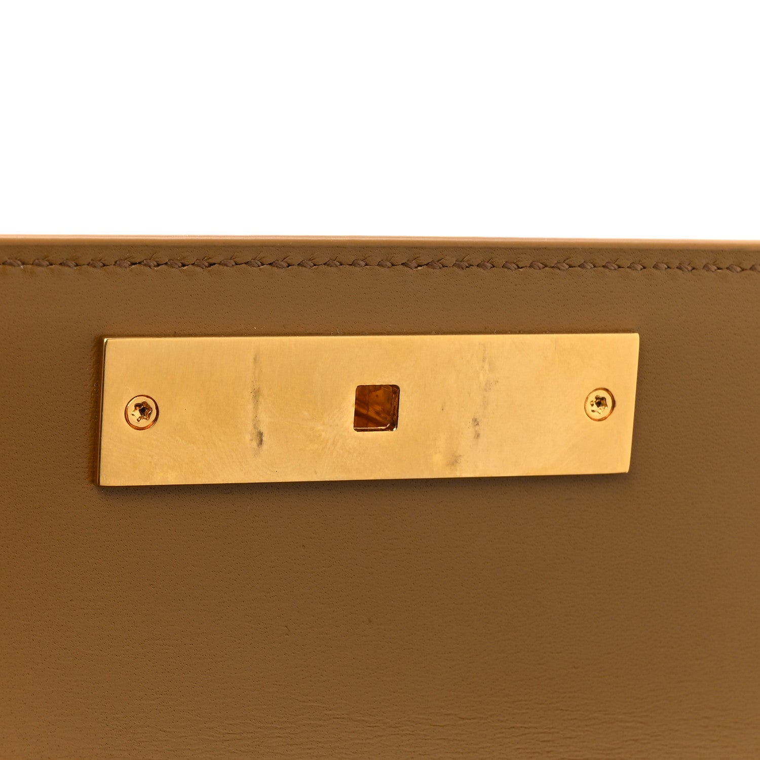 Smooth Calfskin Mini Manhattan Shoulder Bag Natural Tan