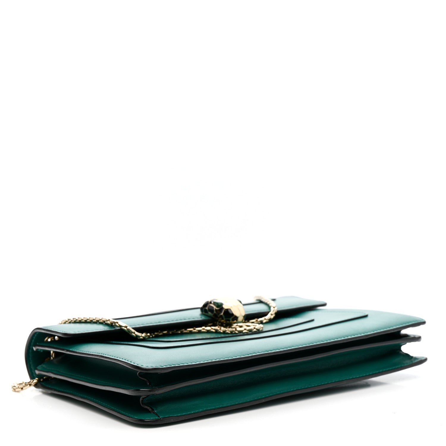 Calfskin Serpenti Forever Shoulder Bag Emerald Green
