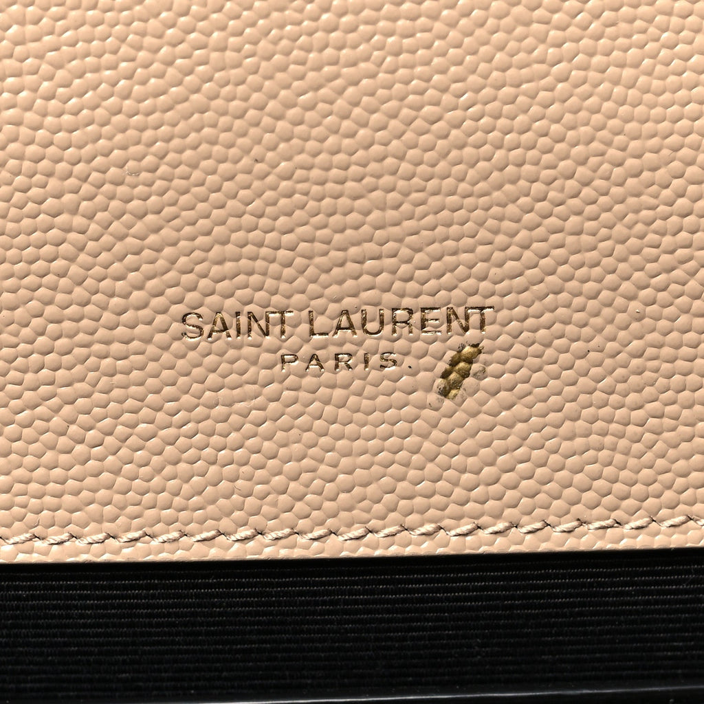 Grain De Poudre Textured Mixed Matelasse Medium Triquilt Monogram Satchel Dark Beige