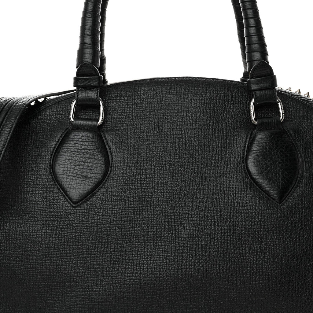 Calfskin Panettone Spiked Large Ranch Black