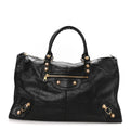 Agneau Giant 12 Gold Hardware Work Black