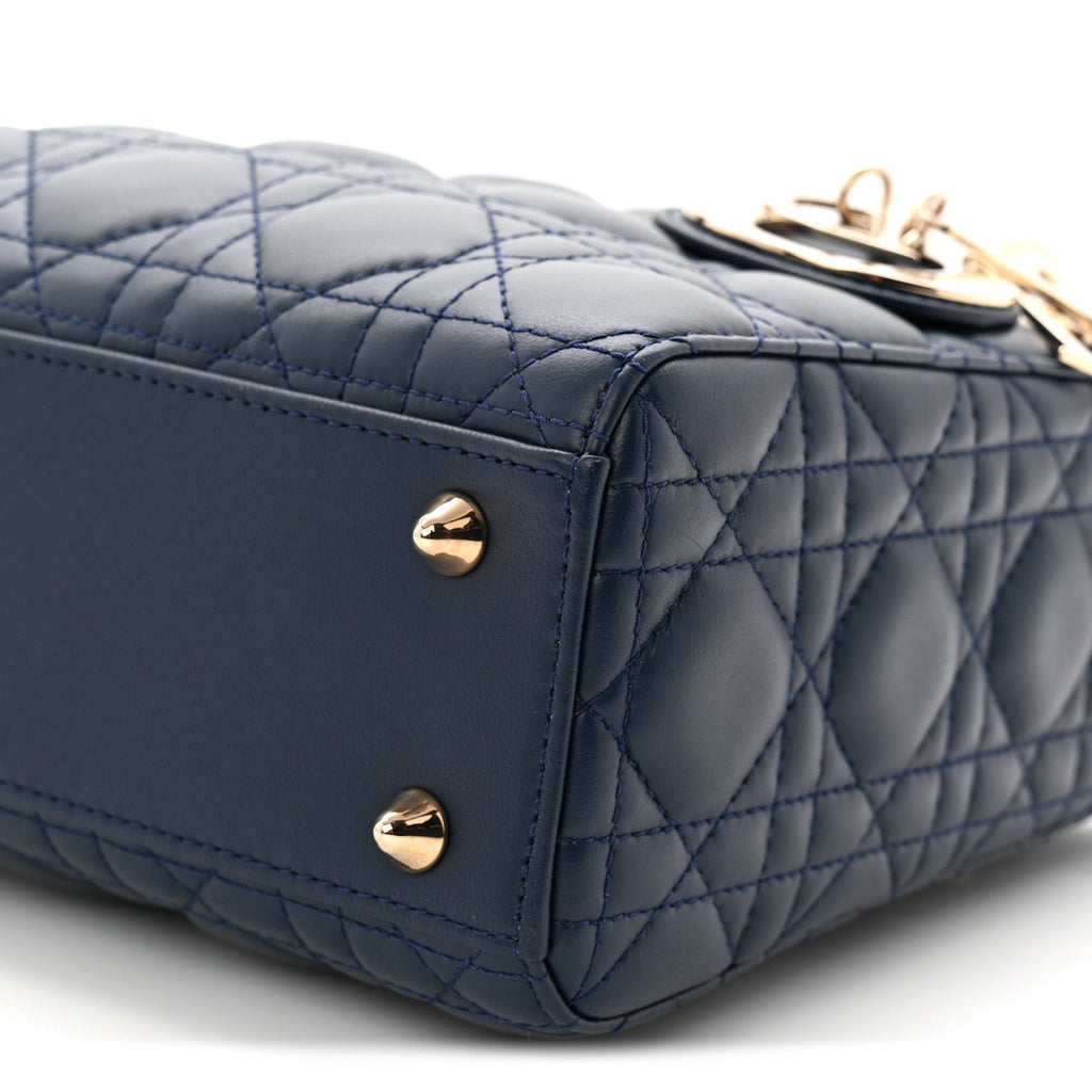 Lambskin Cannage Small My ABCDior Lady Dior Blue