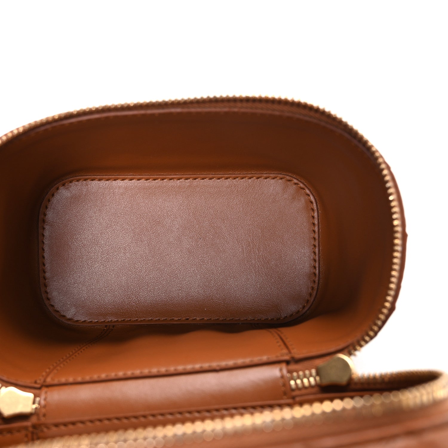 Nappa Intrecciato Small Vanity Case Wood