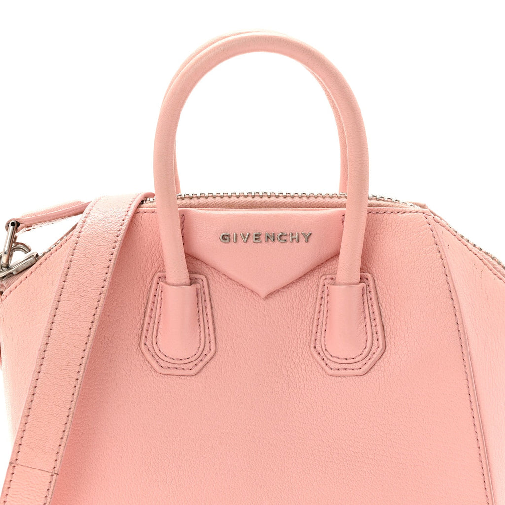 Sugar Goatskin Mini Antigona Bright Pink