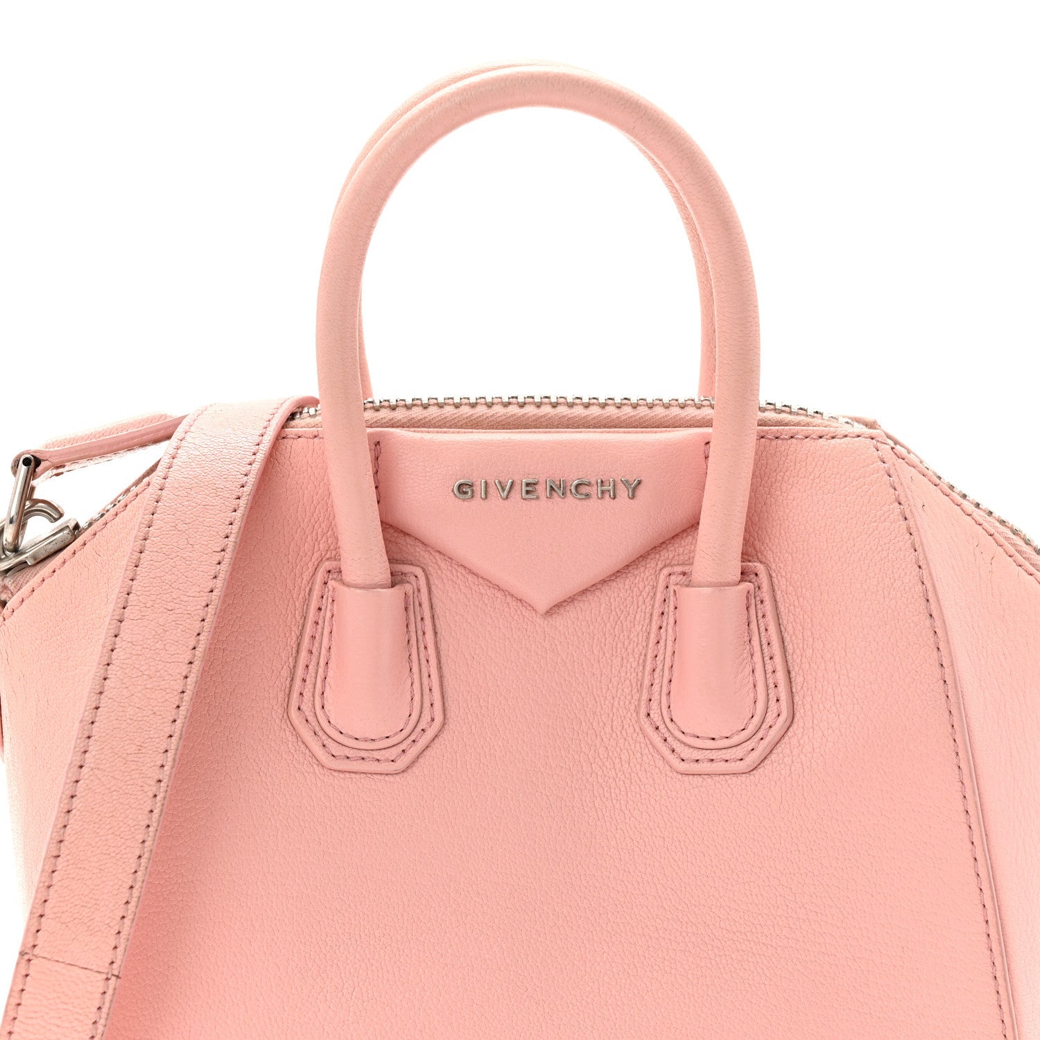 Sugar Goatskin Mini Antigona Bright Pink