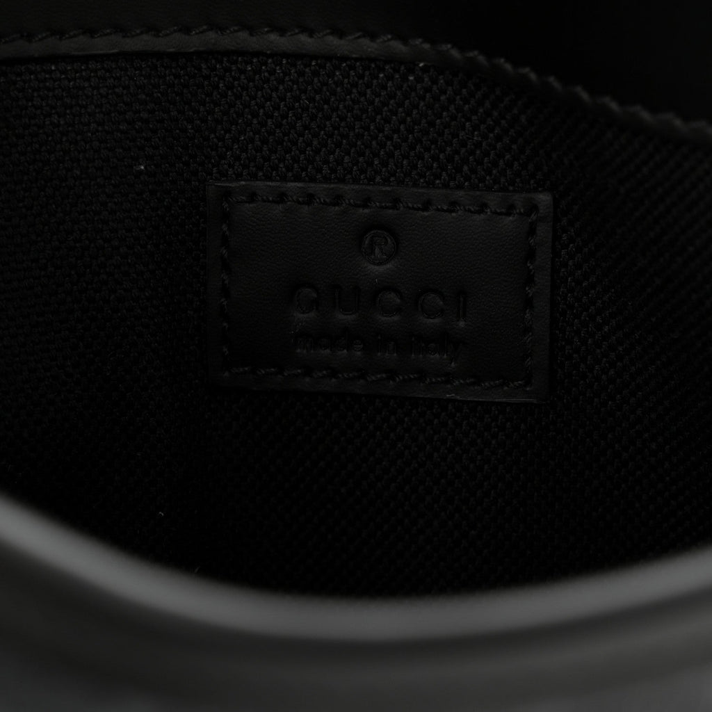 GG Supreme Monogram Web Slim Belt Bag Black Grey