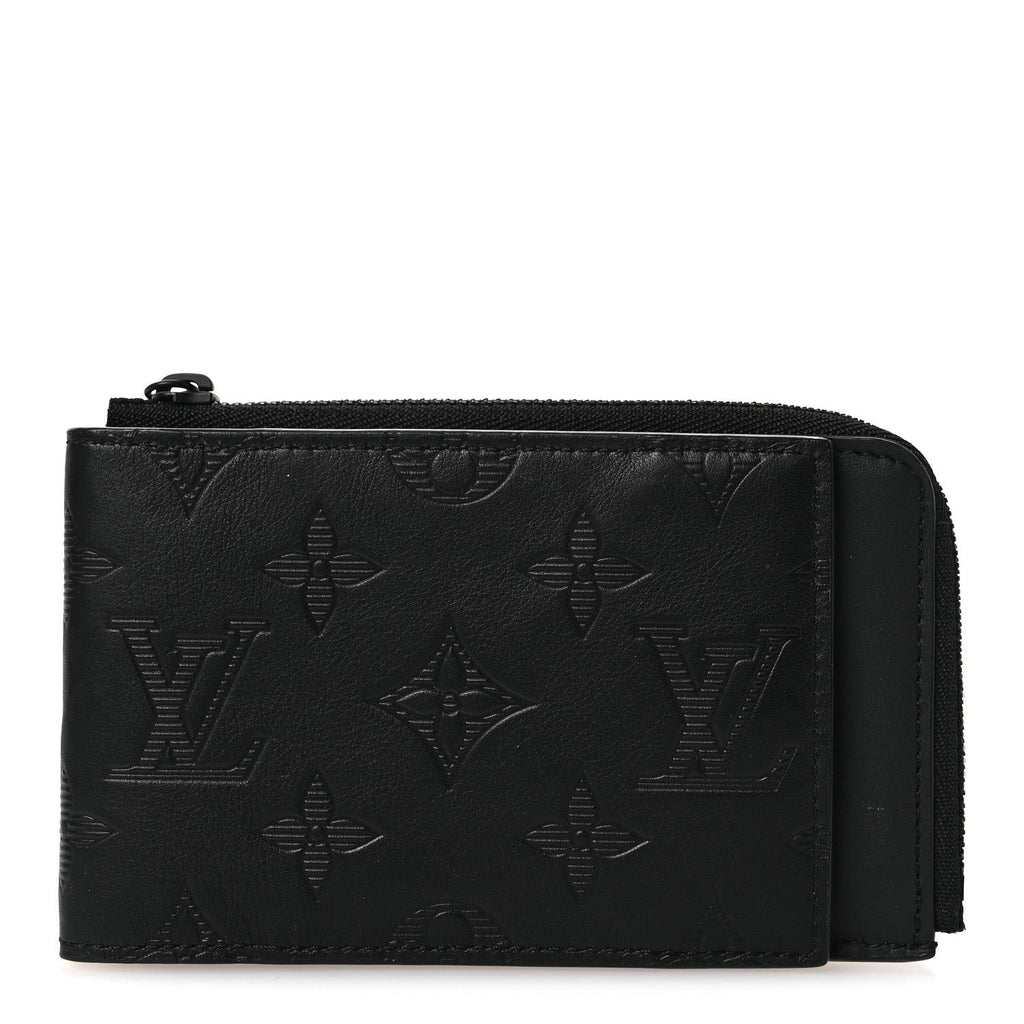 Calfskin Monogram Shadow Hybrid Wallet Black