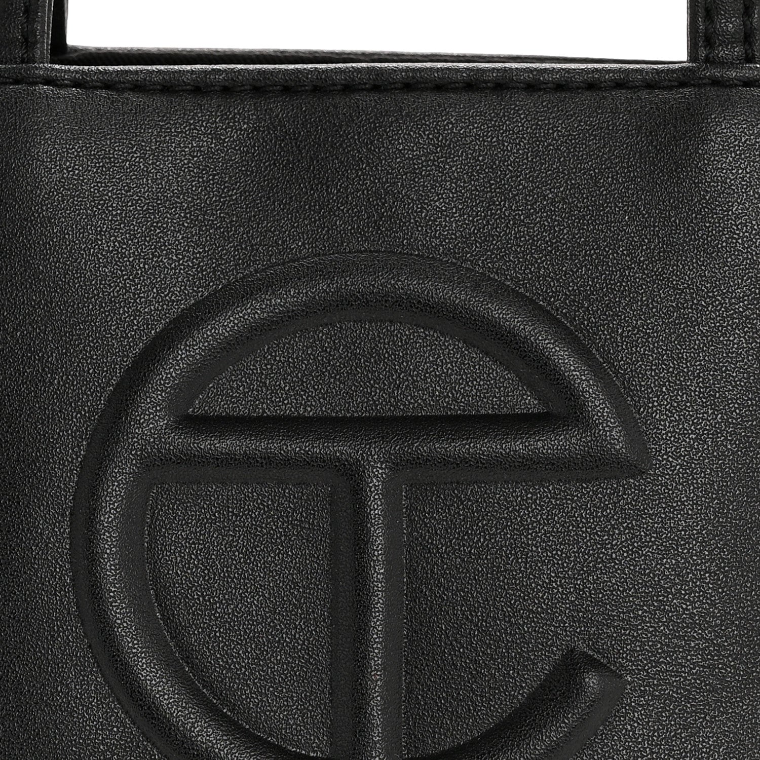Vegan Leather Small Shopping Bag Black