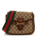 Monogram Medium Lady Web Shoulder Bag Beige Cuir