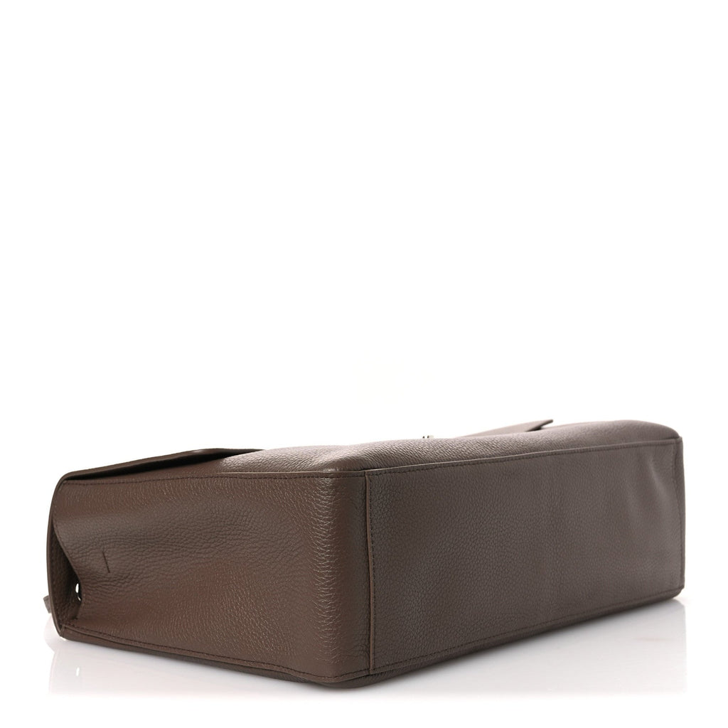 Grained Calfskin Souplissimo Maxi Flap Light Brown