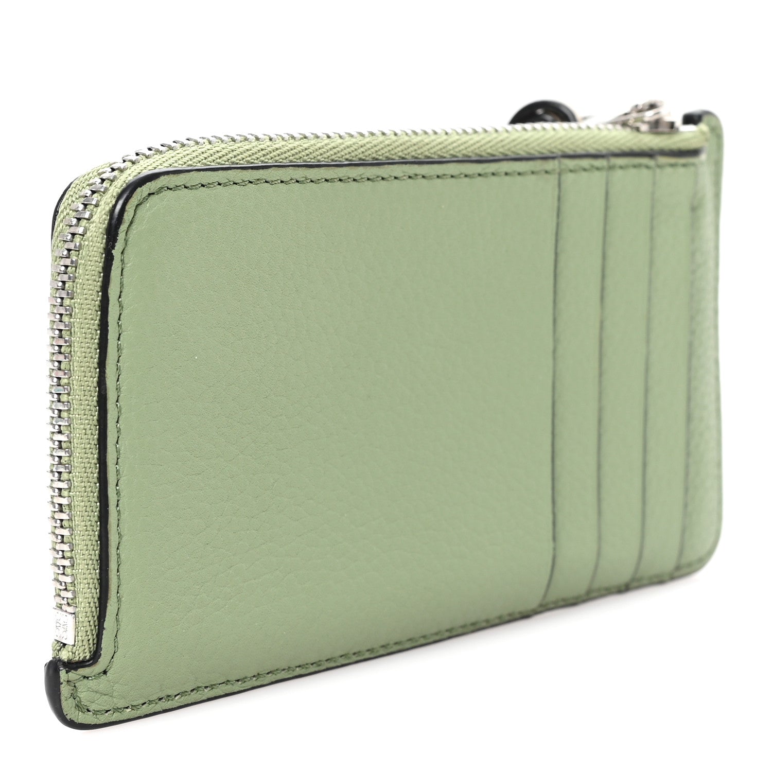 Soft Grained Calfskin Coin  Holder Rosemary Tan