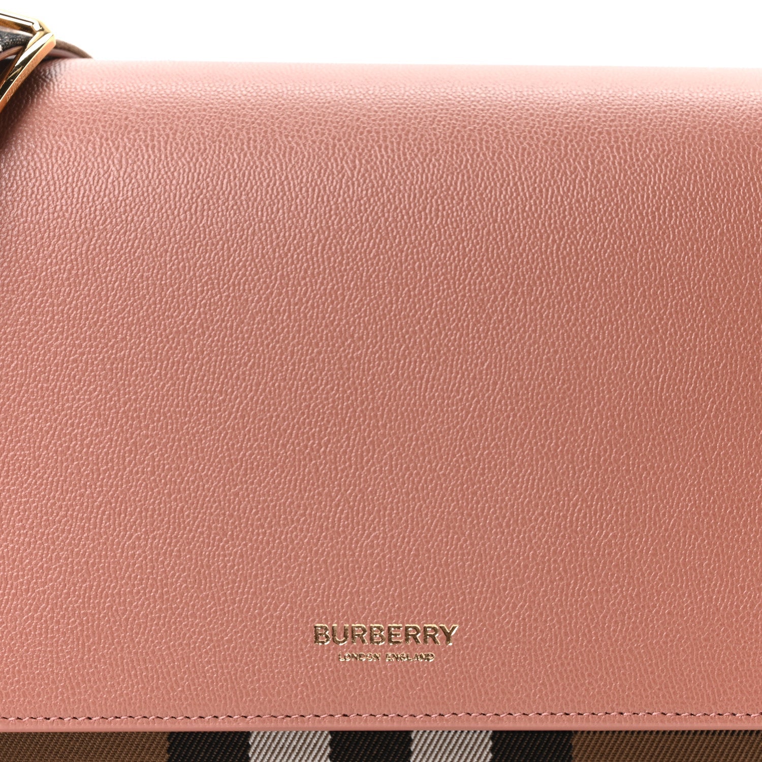 Derby Calfskin House Check Mackford Crossbody Bag Dark Rosewood