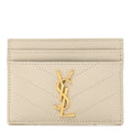 Grain De Poudre Matelasse Chevron Monogram Credit  Case Crema Soft