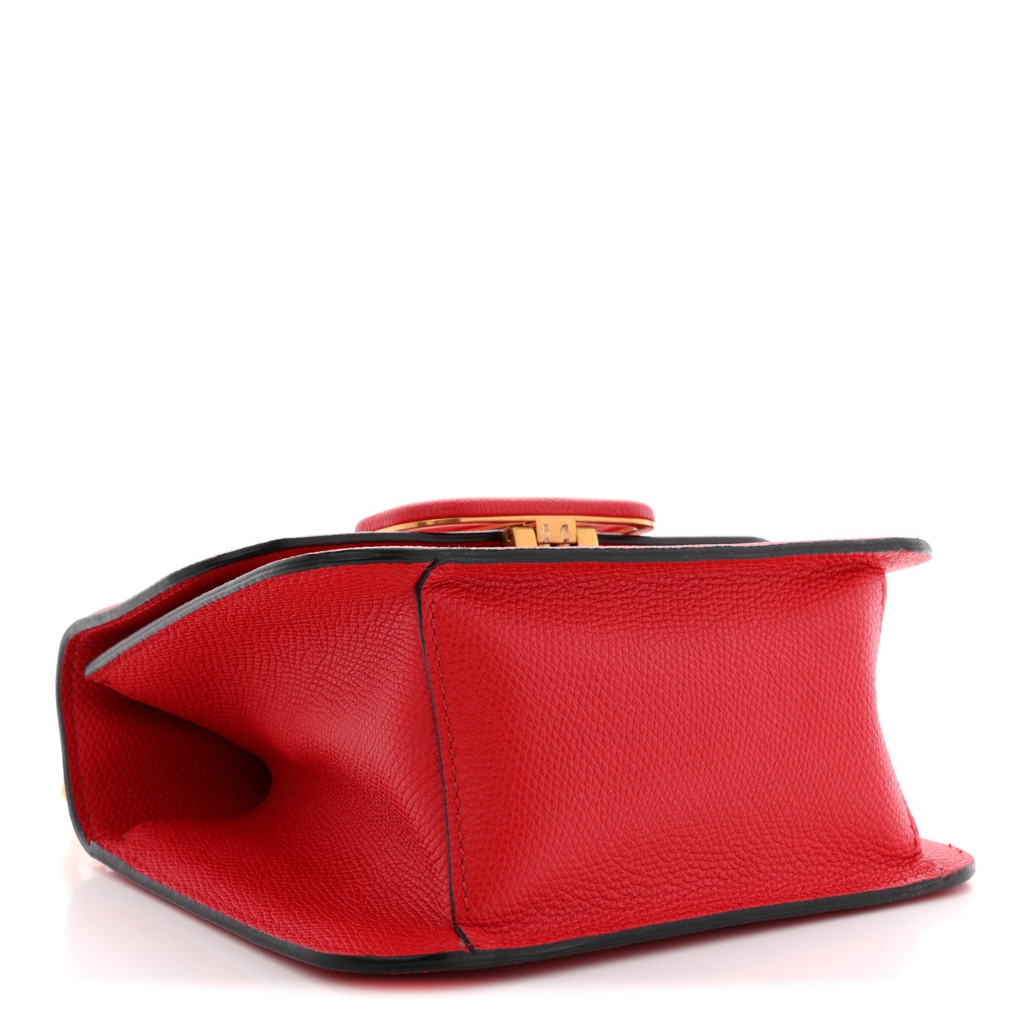Grainy Calfskin Small VSling Shoulder Bag Red