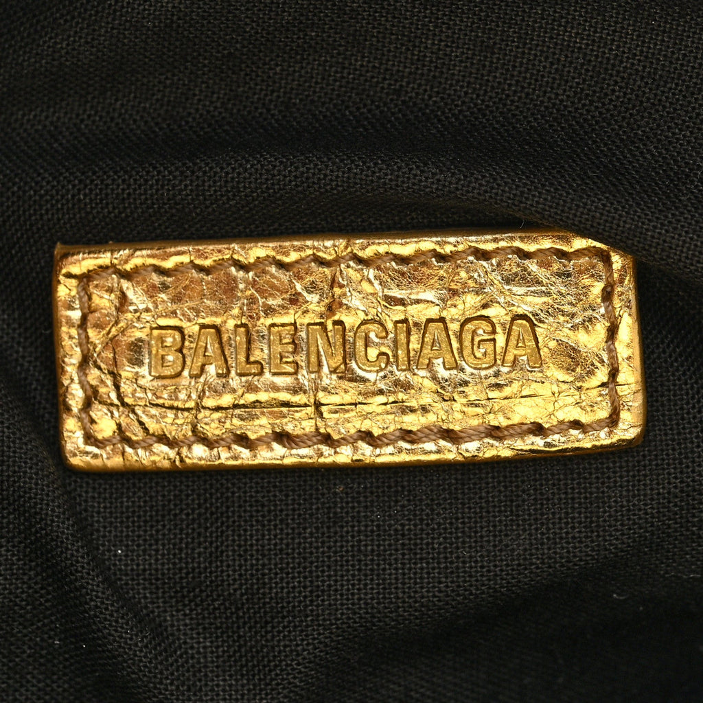 Metallized Agneau Arena Superbusy XS Sling Zip Shoulder Bag Gold