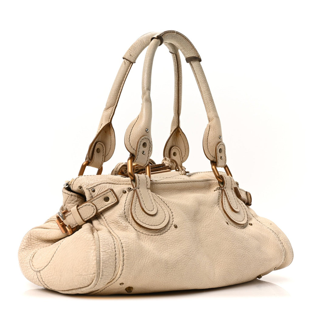 Calfskin Medium Paddington Satchel Ivory