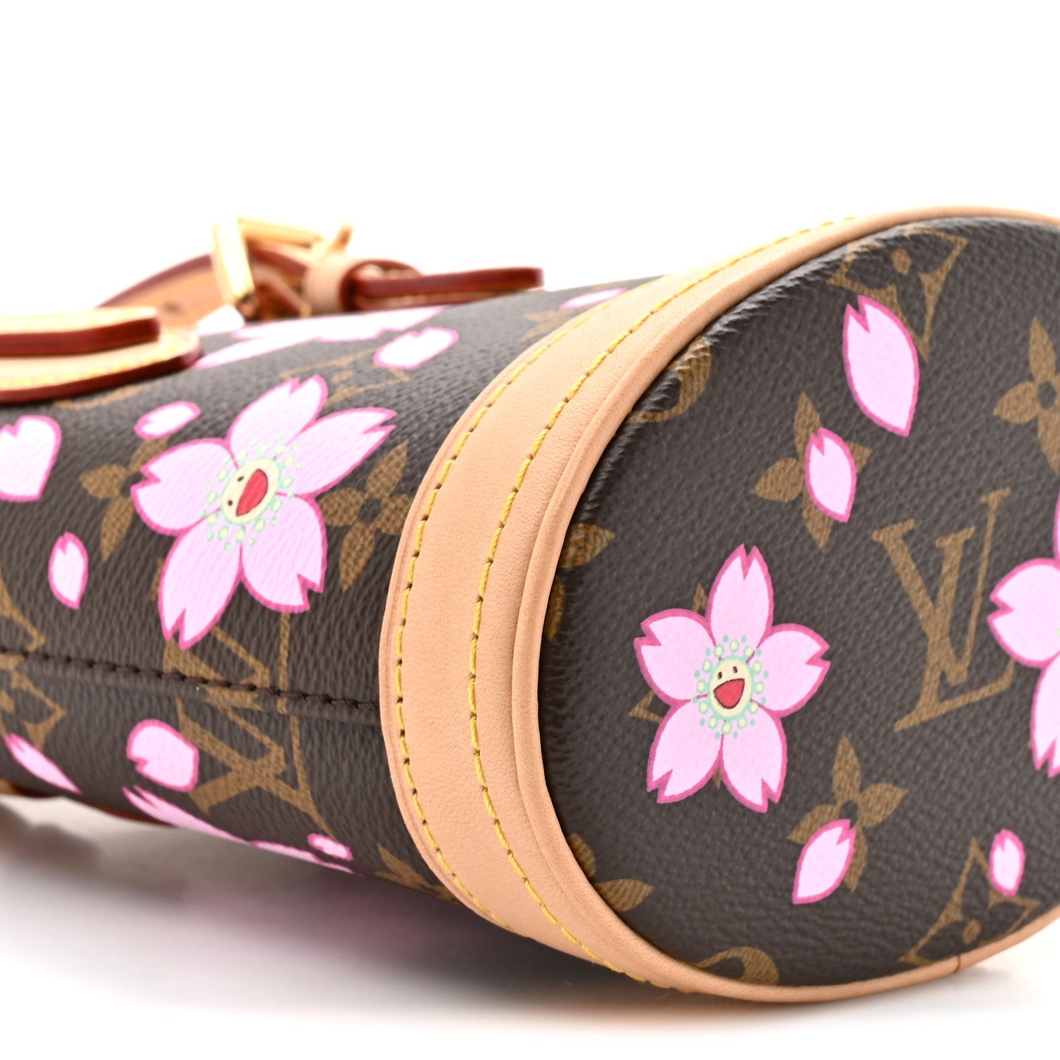 LV X TM Monogram Cherry Blossom Nano Bucket Sakura Brown