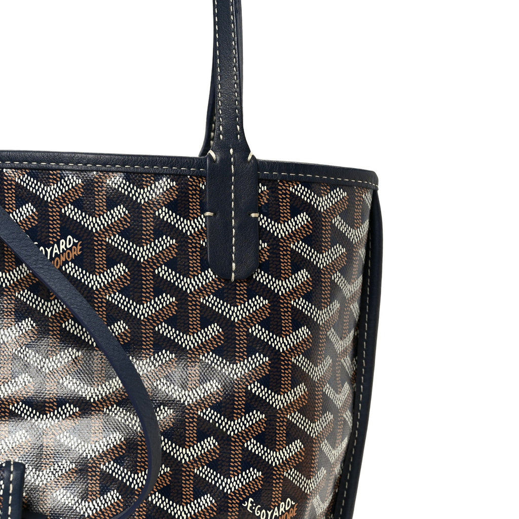 Goyardine Reversible Mini Anjou Navy