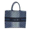 Oblique Denim Large Book Tote Blue